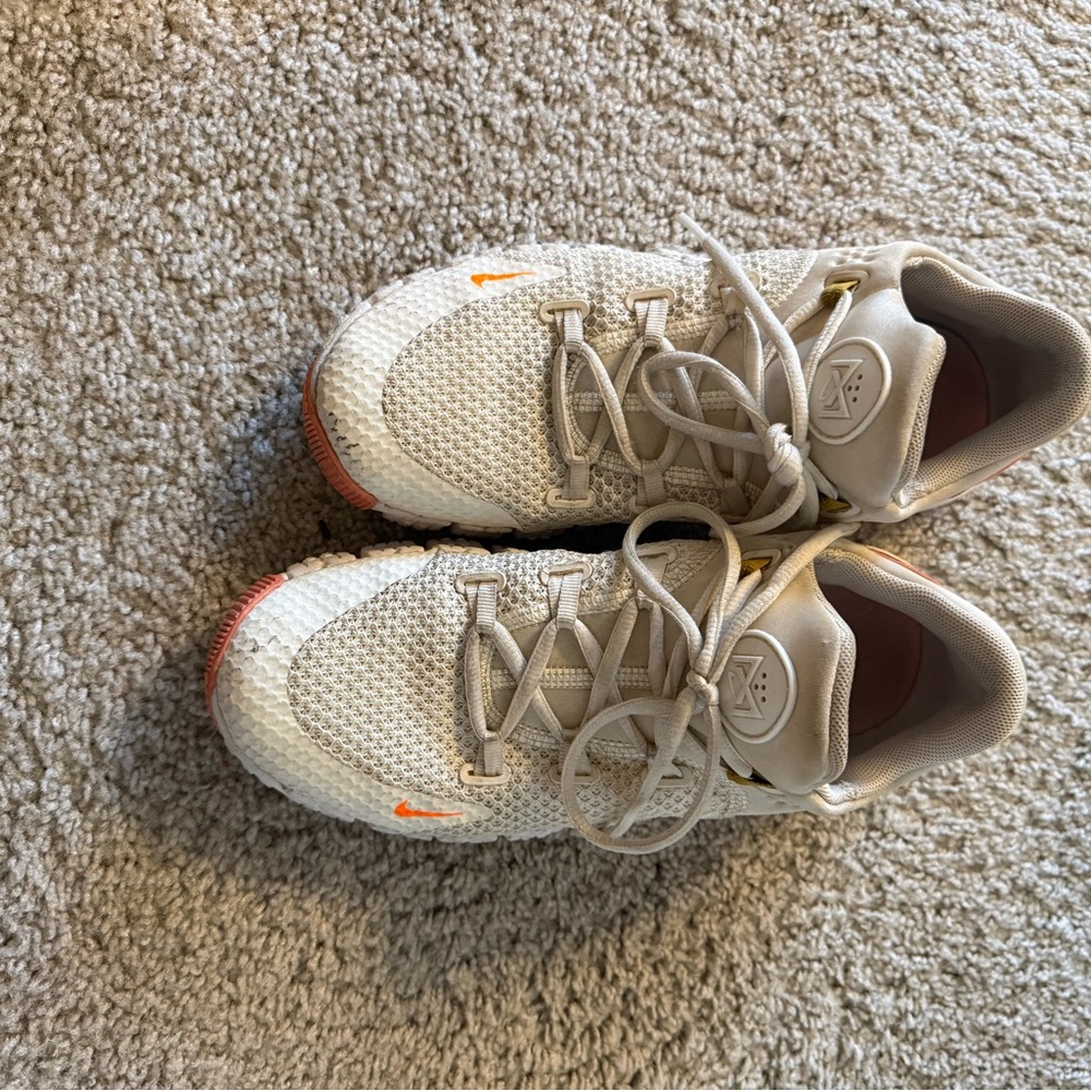 Nike Cream and Orange Sneakers